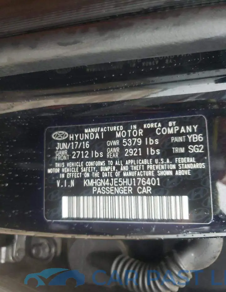 KMHGN4JE5HU176401# 10