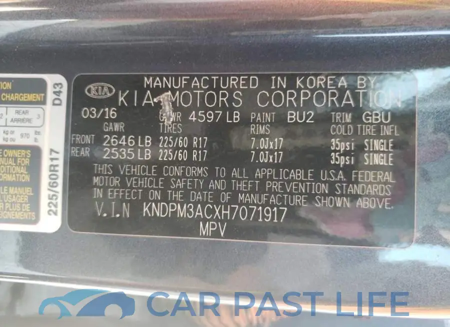 KNDPM3ACXH7071917# 10