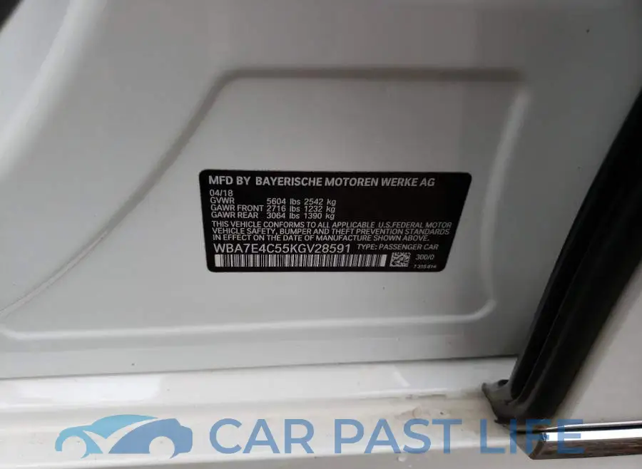 WBA7E4C55KGV28591# 10