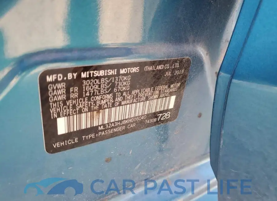 ML32A3HJ8KH016040# 10