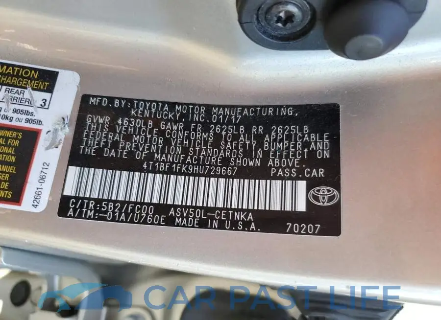 4T1BF1FK9HU729667# 10
