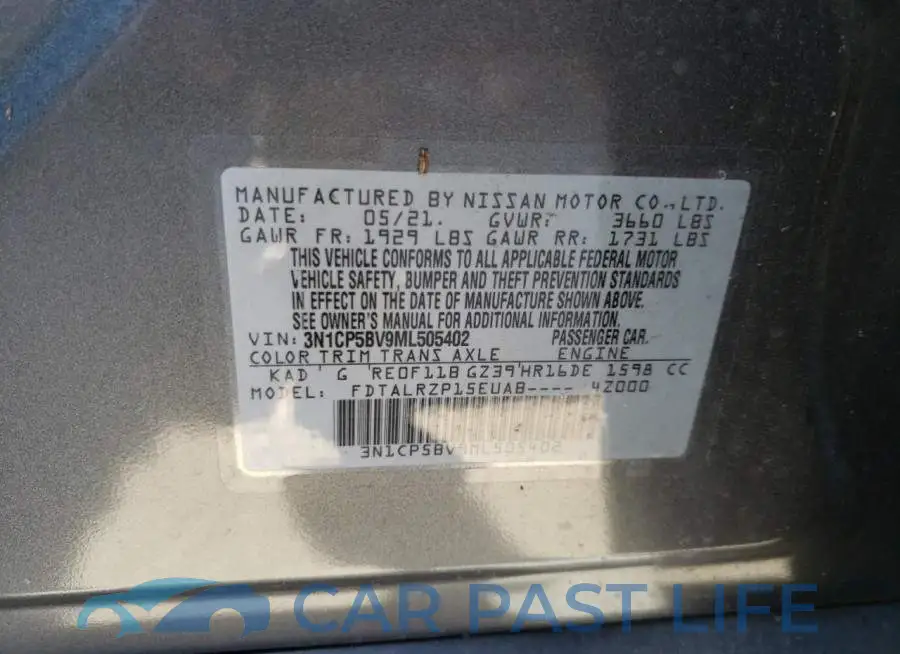 3N1CP5BV9ML505402# 10