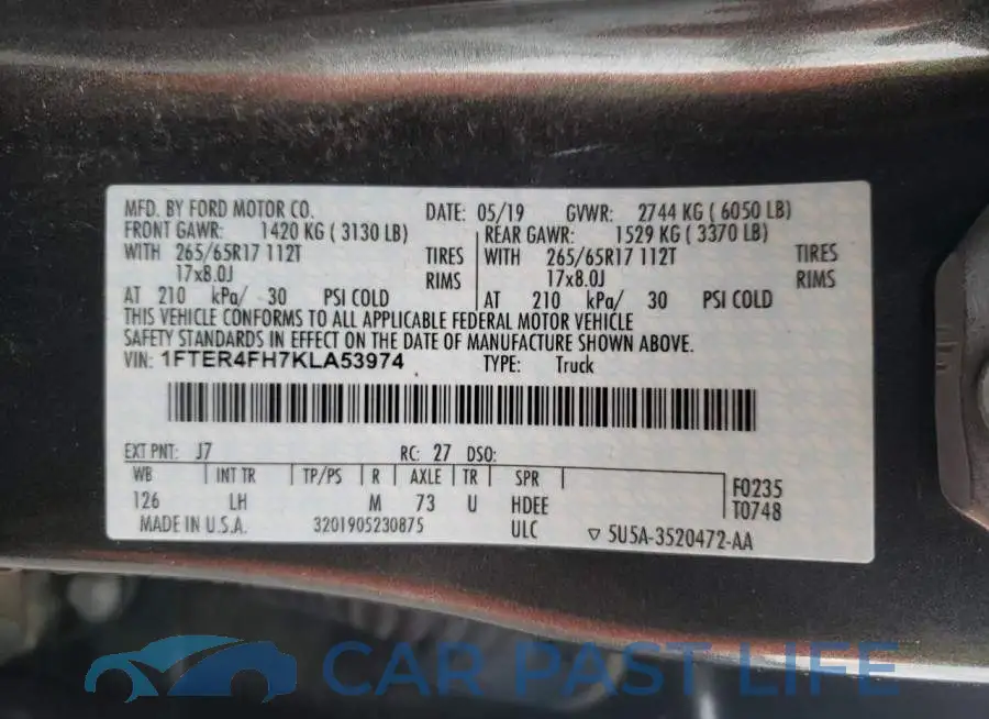 1FTER4FH7KLA53974# 10
