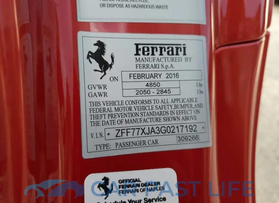 ZFF77XJA3G0217192# 10