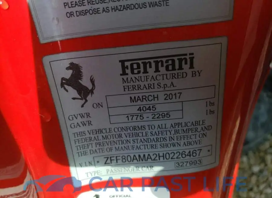 ZFF80AMA2H0226467# 10