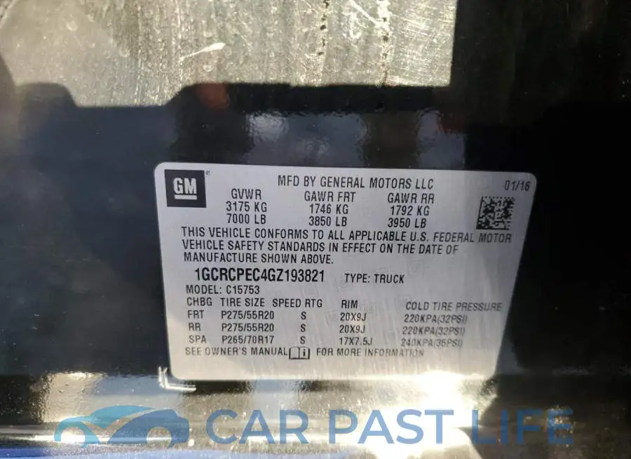 1GCRCPEC4GZ193821# 10