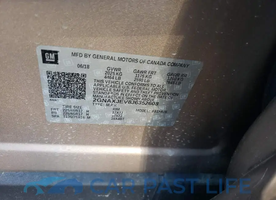 2GNAXJEV8J6352608# 10