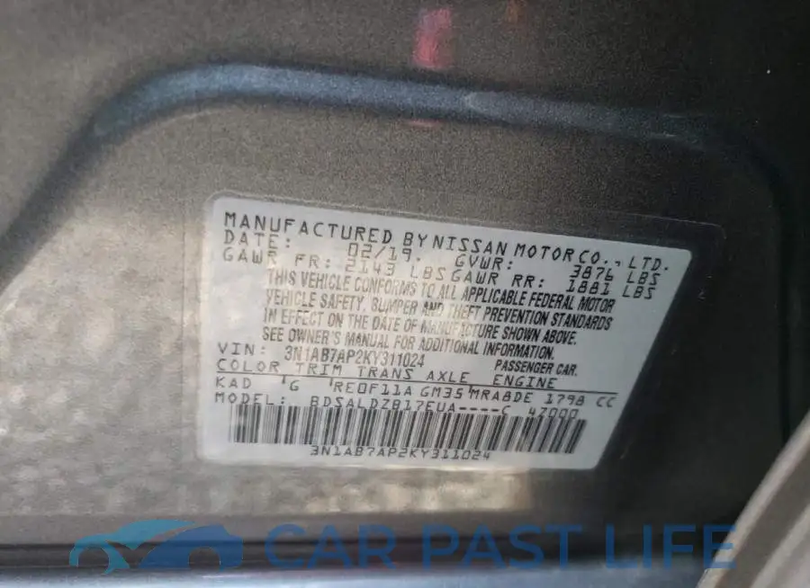 3N1AB7AP2KY311024# 10