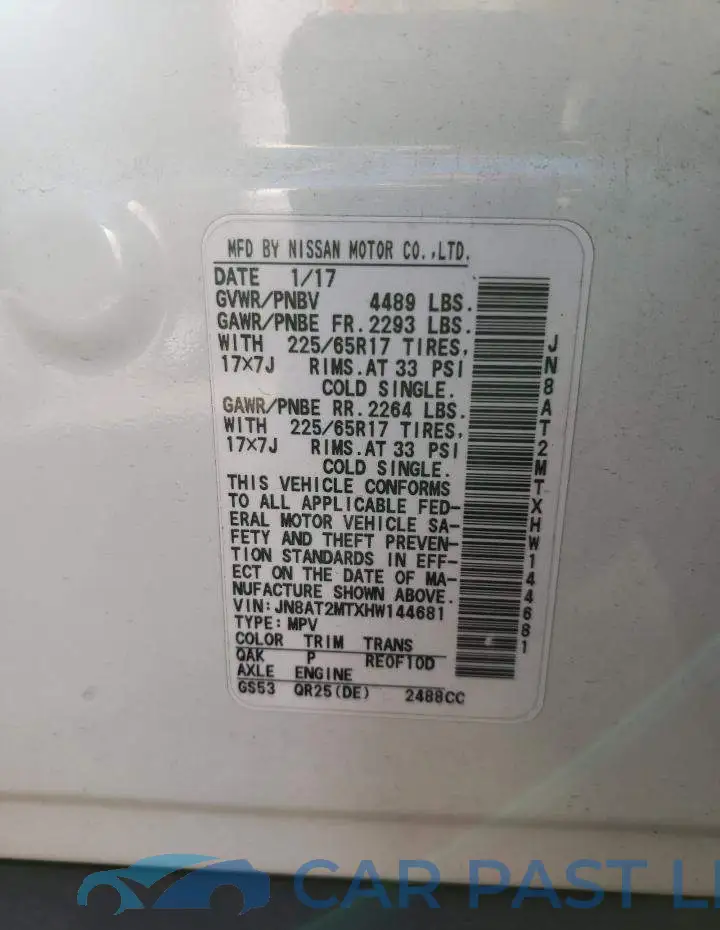 JN8AT2MTXHW144681# 10