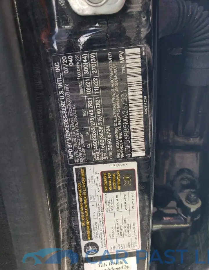 4JGFB6BB5MA267331# 10