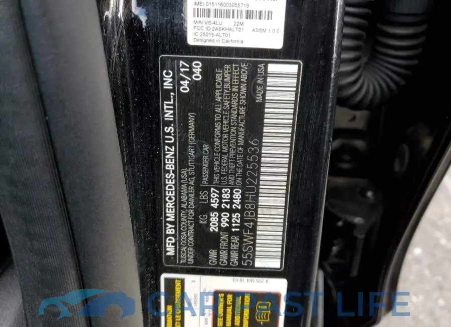 55SWF4JB8HU225536# 10