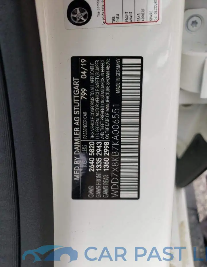 WDD7X8KB7KA006551# 10
