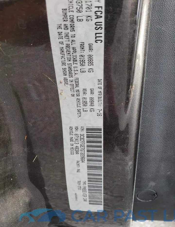 3C3CFFGE7GT229664# 10