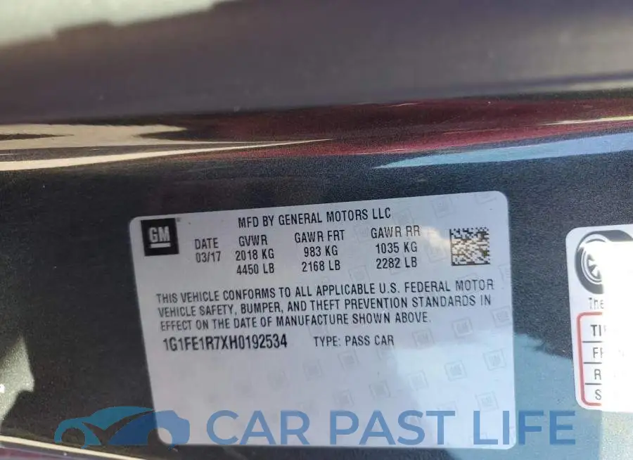 1G1FE1R7XH0192534# 10