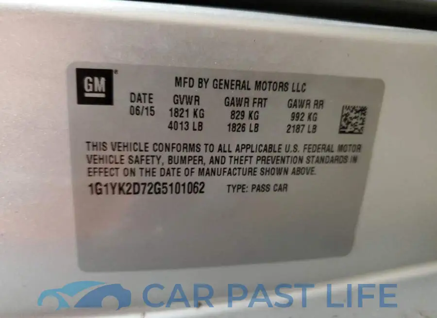 1G1YK2D72G5101062# 10