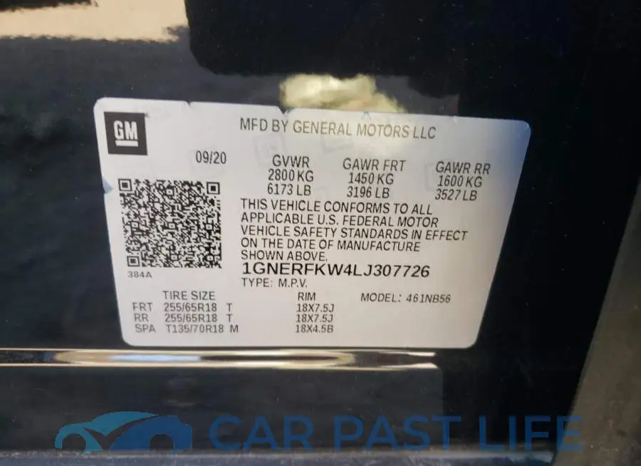1GNERFKW4LJ307726# 10