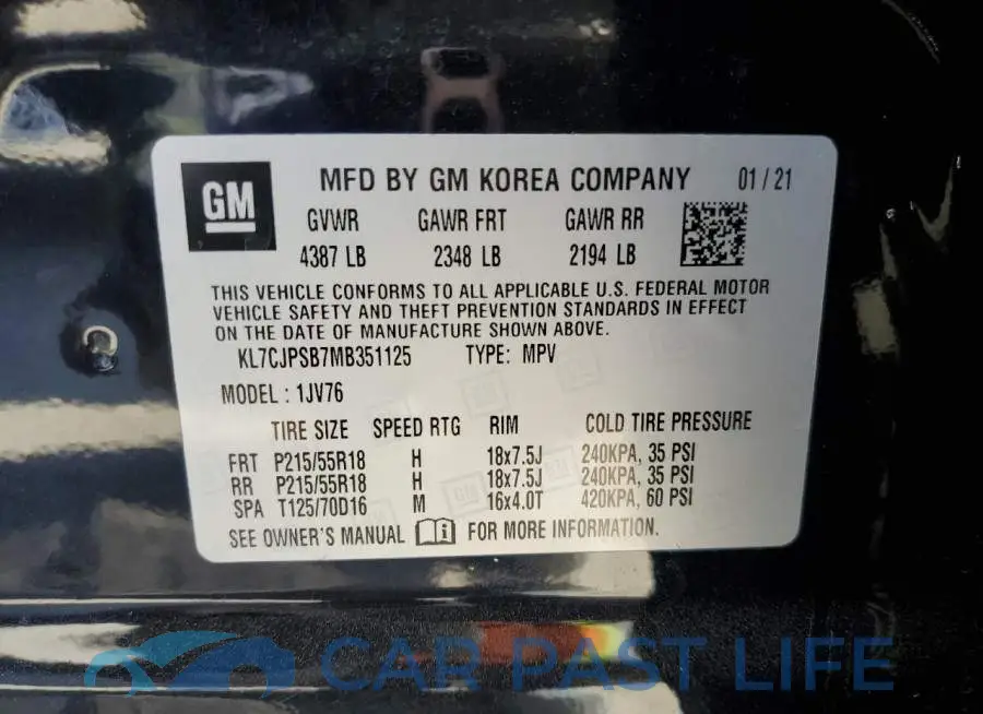 KL7CJPSB7MB351125# 10