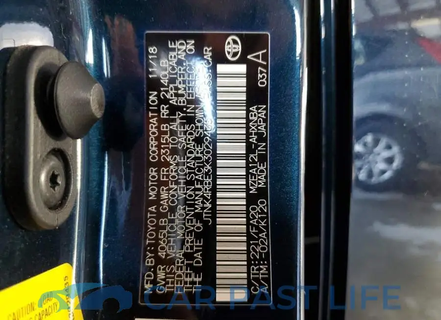 JTNK4RBE3K3029435# 10