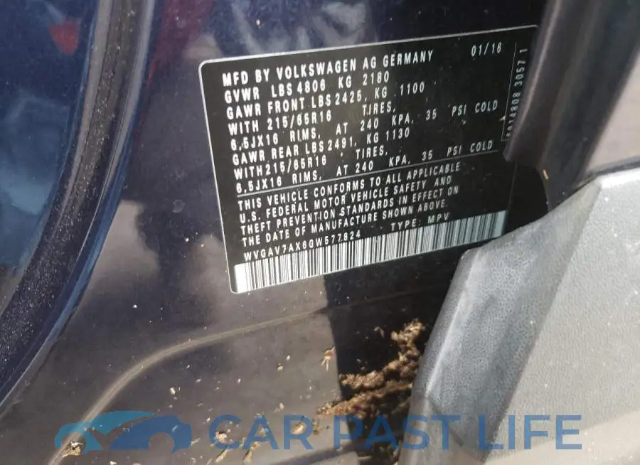 WVGAV7AX6GW577824# 10
