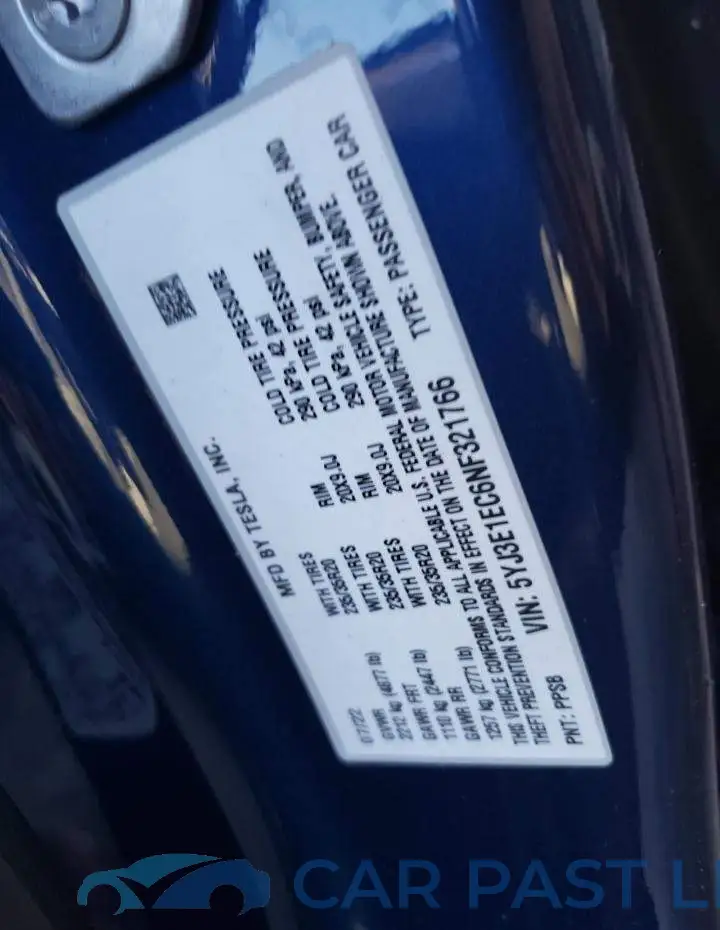 5YJ3E1EC6NF321766# 10