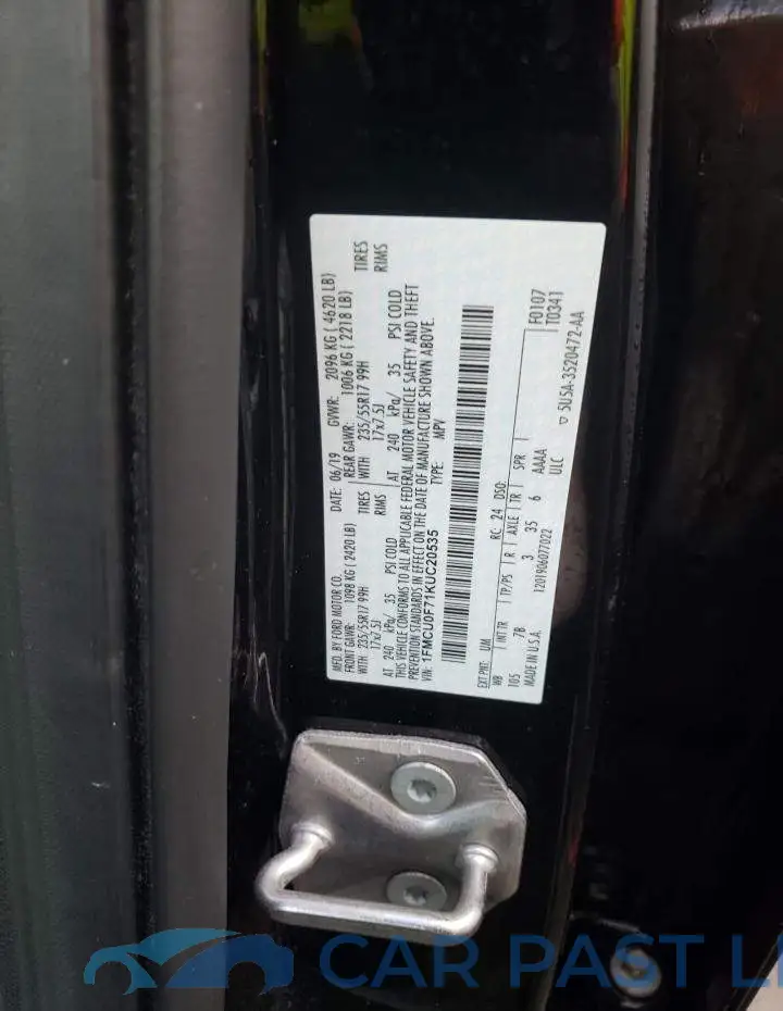 1FMCU0F71KUC20535# 10