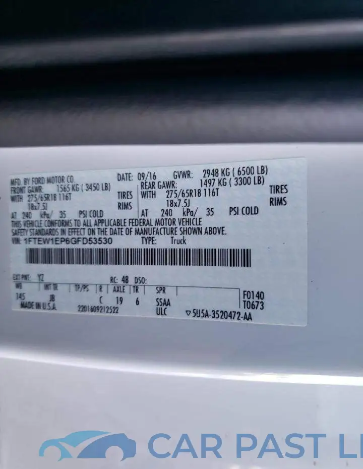 1FTEW1EP6GFD53530# 10