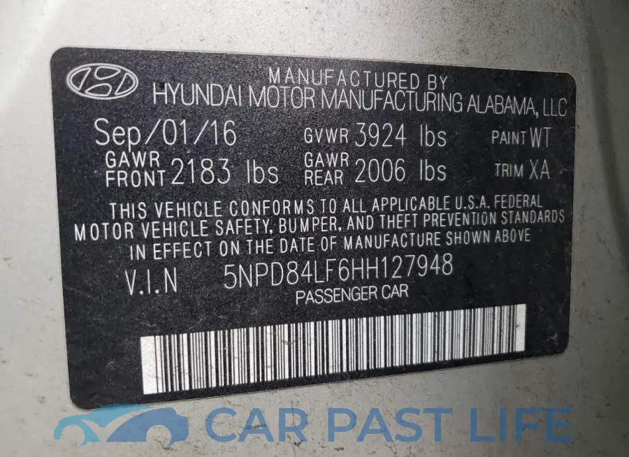 5NPD84LF6HH127948# 10