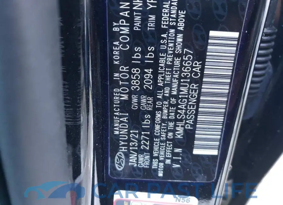KMHLS4AG1MU136657# 10