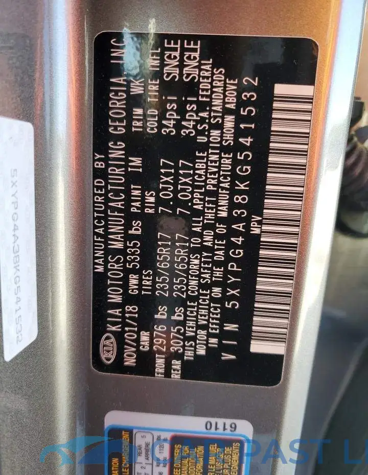 5XYPG4A38KG541532# 10