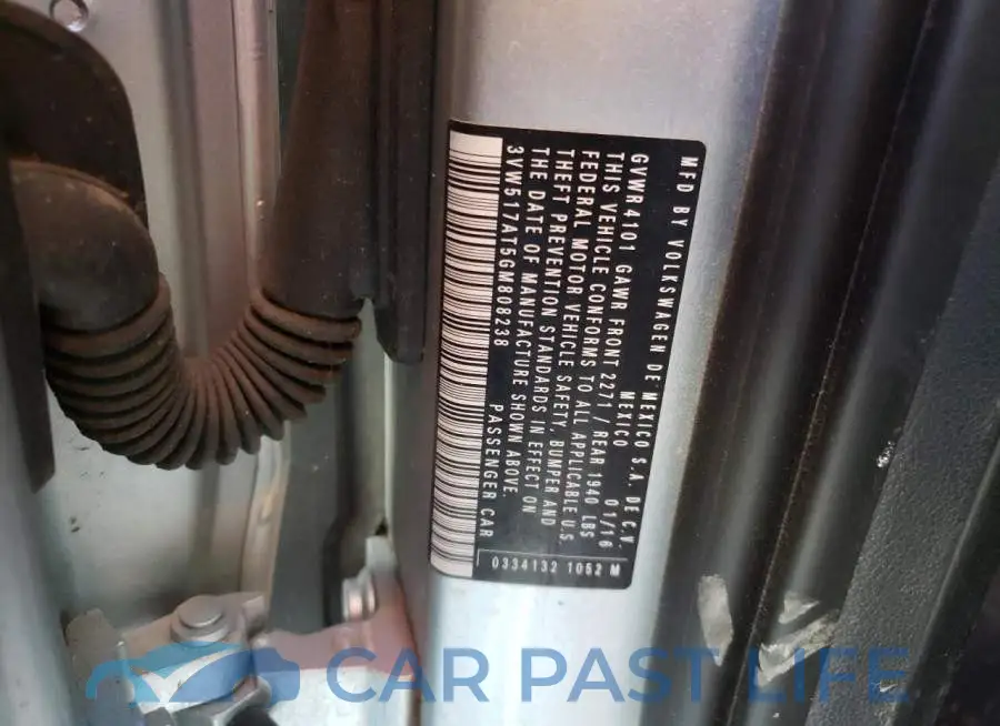3VW517AT5GM808238# 10