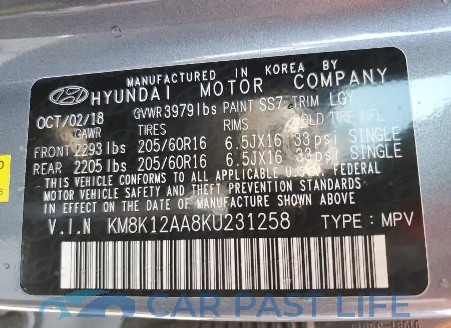 KM8K12AA8KU231258# 10
