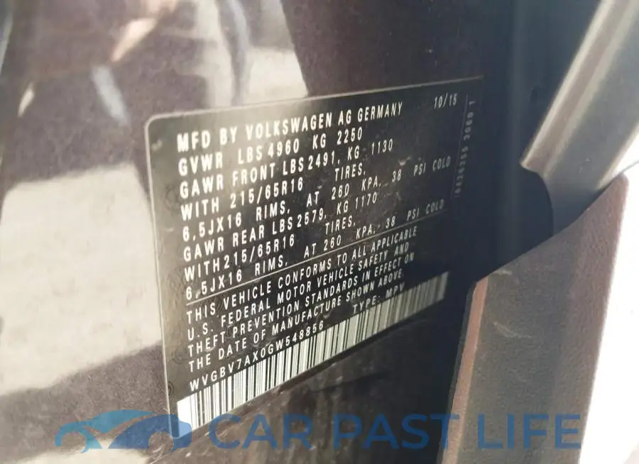 WVGBV7AX0GW548856# 10