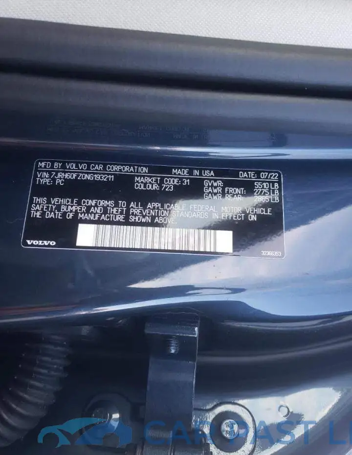 7JRH60FZ0NG193211# 10