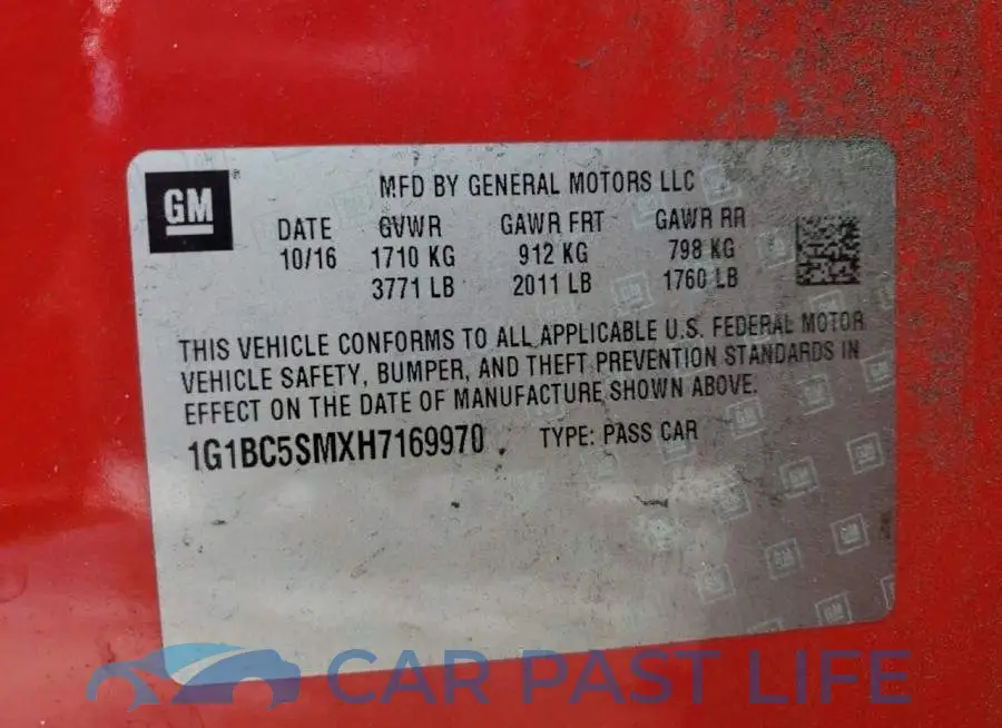 1G1BC5SMXH7169970# 10