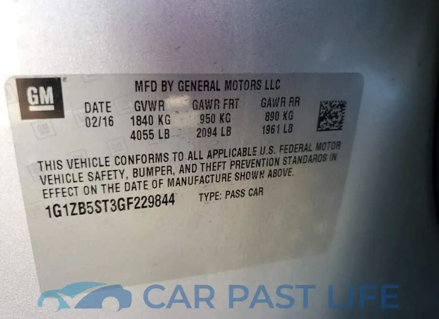 1G1ZB5ST3GF229844# 10