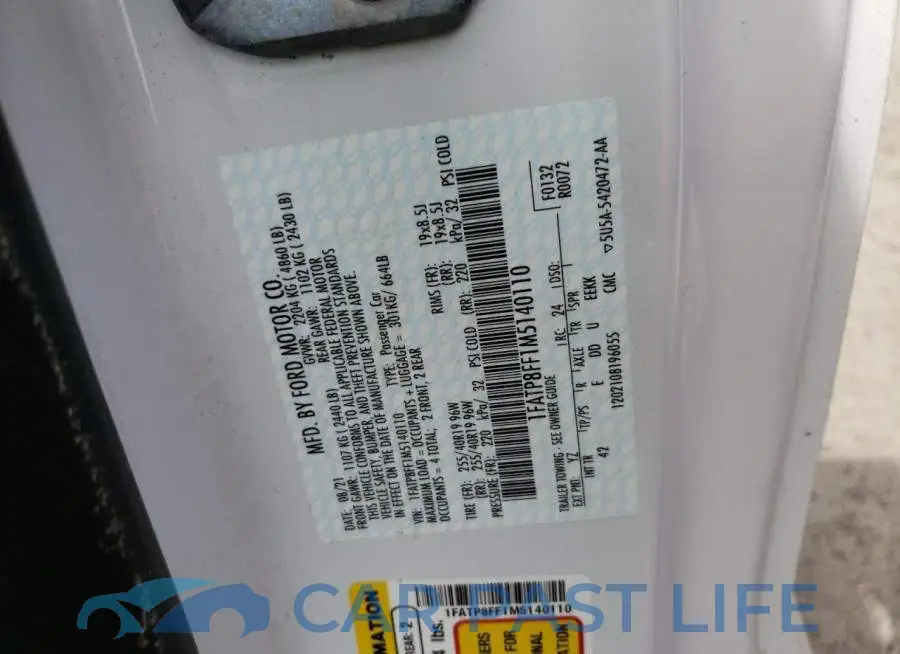 1FATP8FF1M5140110# 10