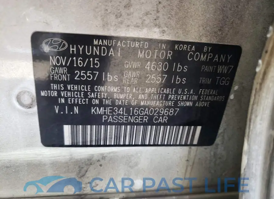 KMHE34L16GA029687# 10