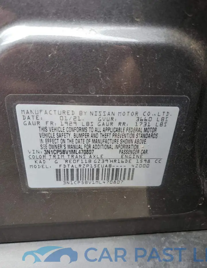3N1CP5BV1ML470807# 10