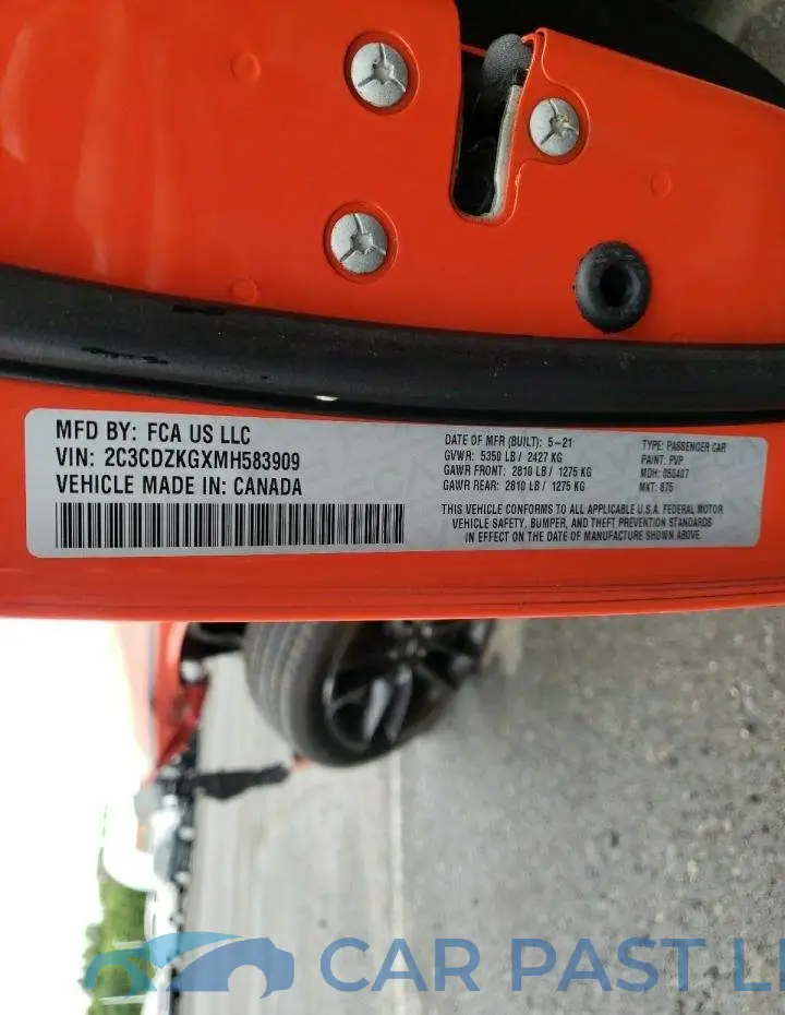 2C3CDZKGXMH583909# 10