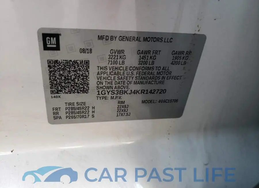 1GYS3BKJ4KR142720# 10