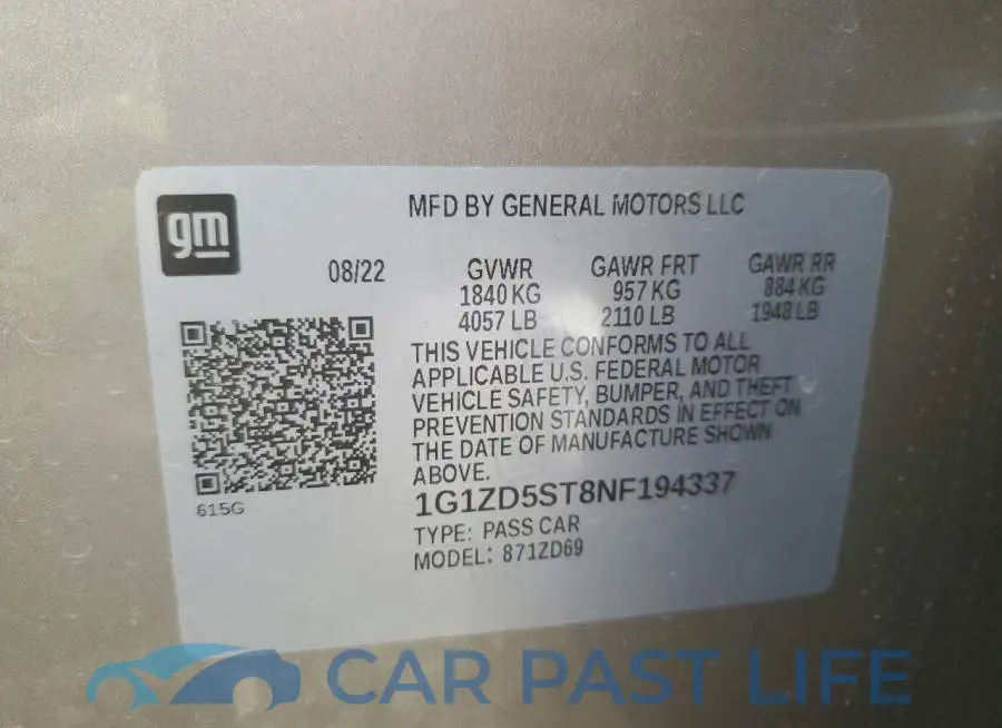 1G1ZD5ST8NF194337# 10