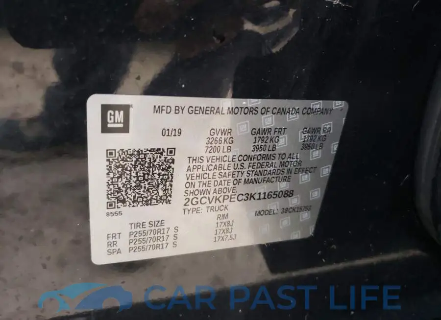 2GCVKPEC3K1165088# 10