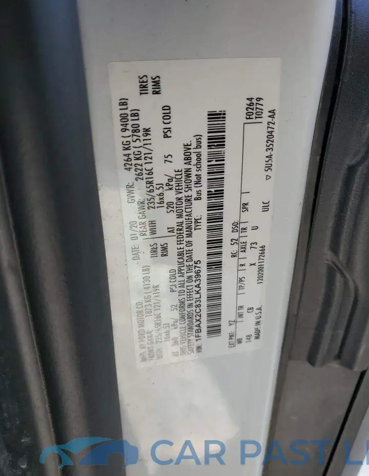 1FBAX2C83LKA39675# 10