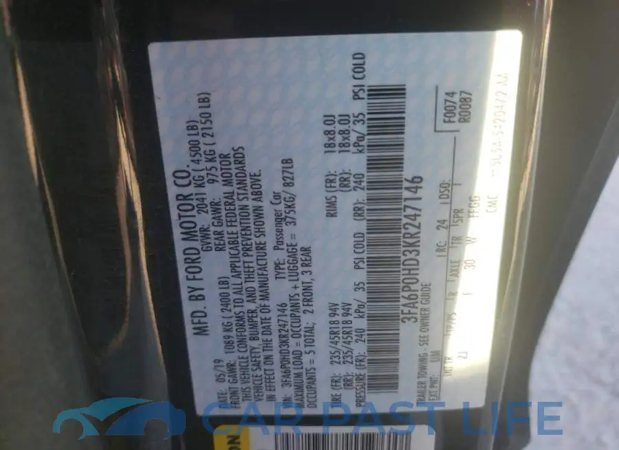 3FA6P0HD3KR247146# 10