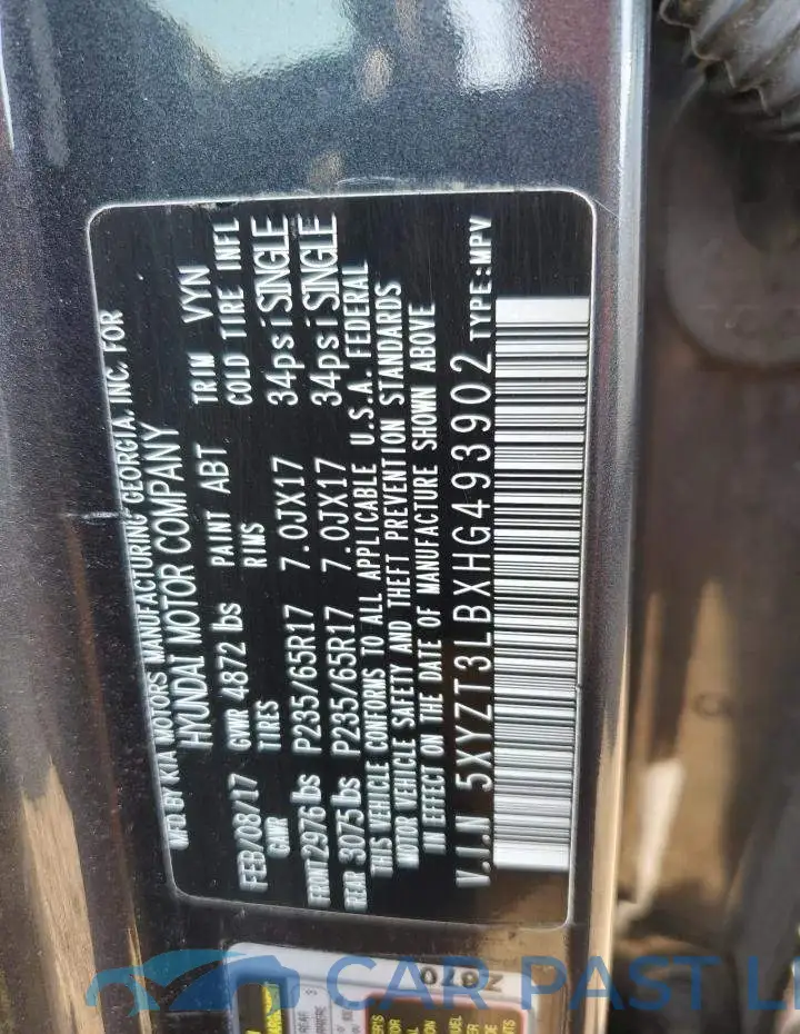 5XYZT3LBXHG493902# 10