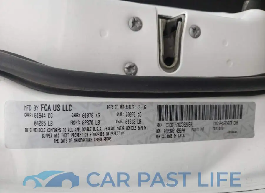 1C3CDFFA6GD820501# 13