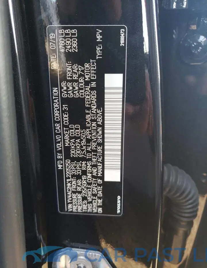 YV4AC2HK1L2205250# 10