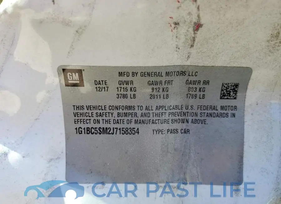 1G1BC5SM2J7158354# 10