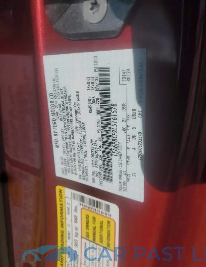1FA6P8CF2L5161578# 10