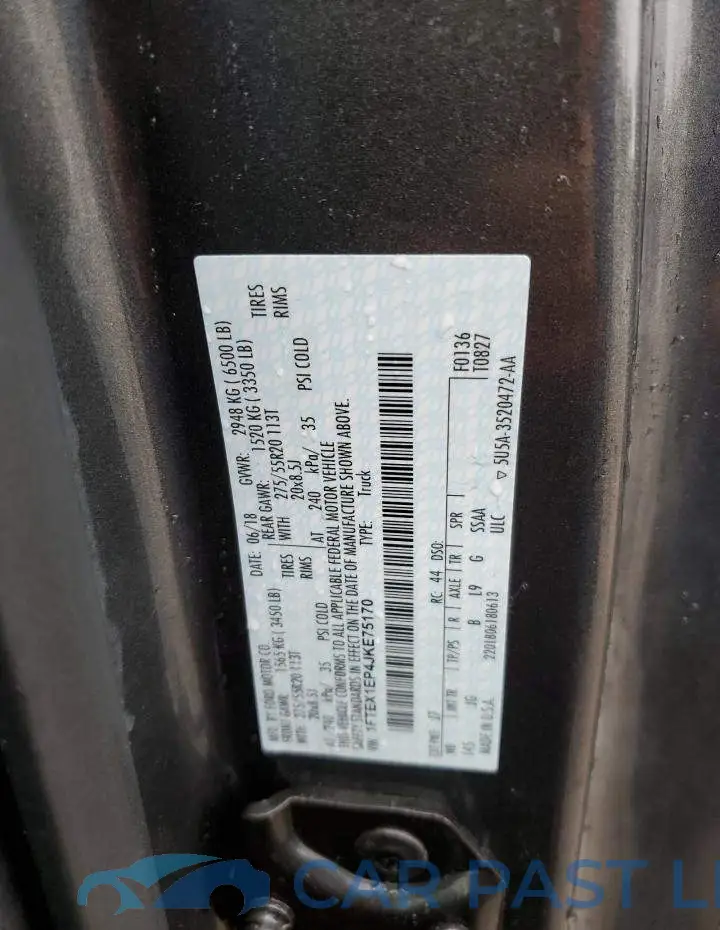 1FTEX1EP4JKE75170# 10